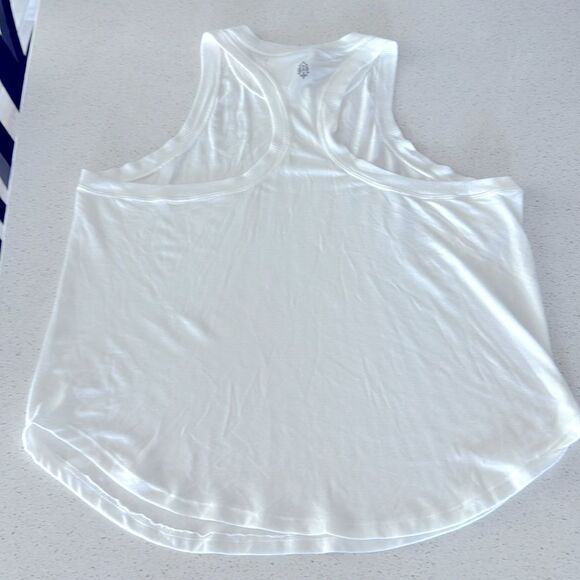 NWOT Free People Movement White Tank XS/S Racerback Modal Blend Activewear Loose - Picture 11 of 11